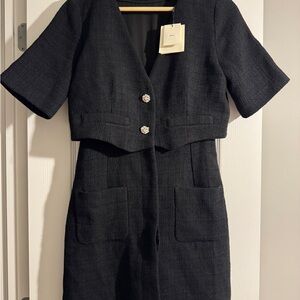 Sandro Black Mini Dress